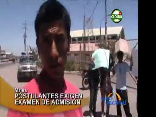 Descargar video: Arequipa Postulantes a Universidad Nacional de San Agustin se encadenan en Majes