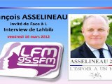 François Asselineau - Invité de Face à L (Lahbib) - LFM 95.5 - Vendredi 16 mars 2012