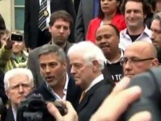 George Clooney arrested during protest