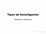 Tipos de investigación