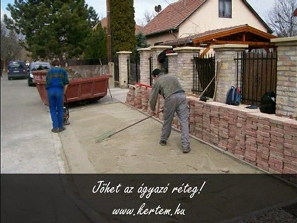 Barabás téglakő lerakása Budapesten - www.kertem.hu