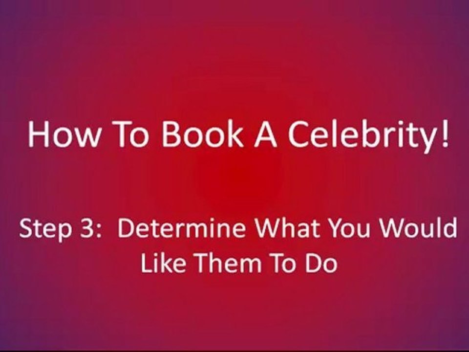 How To Book A Celebrity