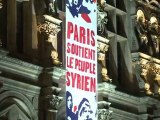 تجمع مئات الاشخاص وسط باريس، في الذكرى الاولى للثورة السورية