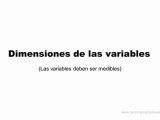 Dimensiones de las variables