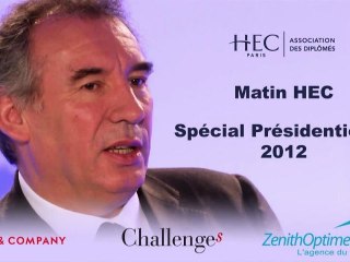 François Bayrou, invité du Matin HEC - 150312