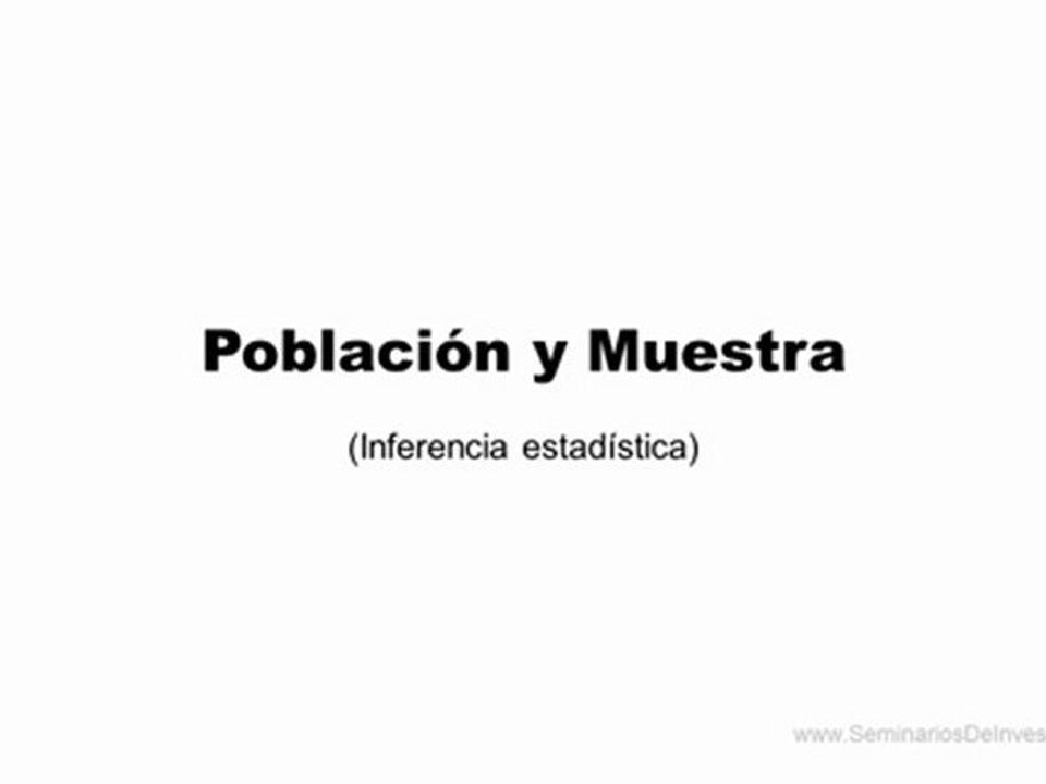 Población y muestra