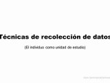 Técnicas de recoleccion de datos