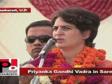 Priyanka Gandhi Vadra in Sareni Wrong polices of non-Congress parties dragged UP backwards