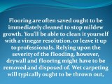 Fixing water damage of flood restoration