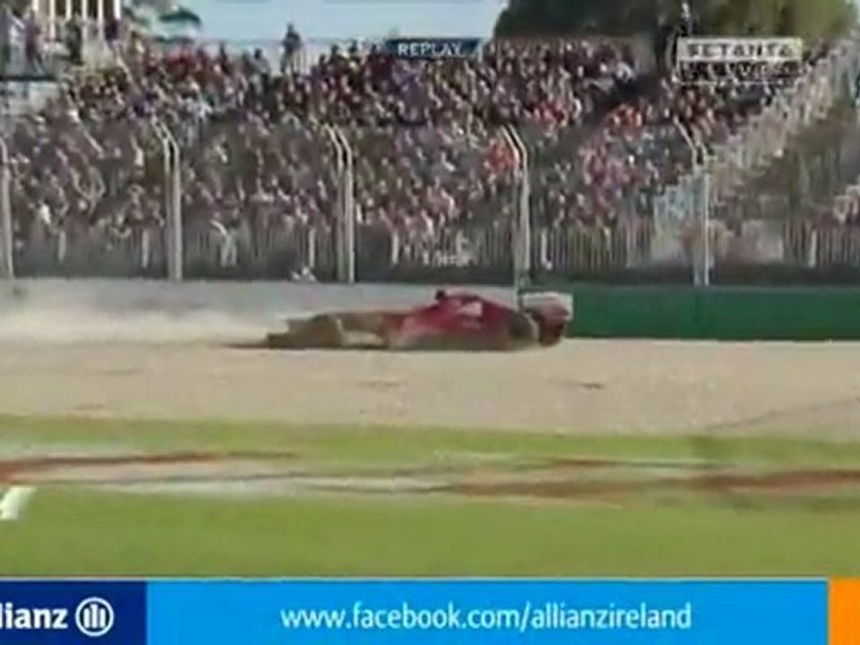 Fernando Alonso spins Q2 Australia 2012