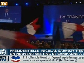 BFM TV Meeting Nicolas SARKOZY Discours de Lyon