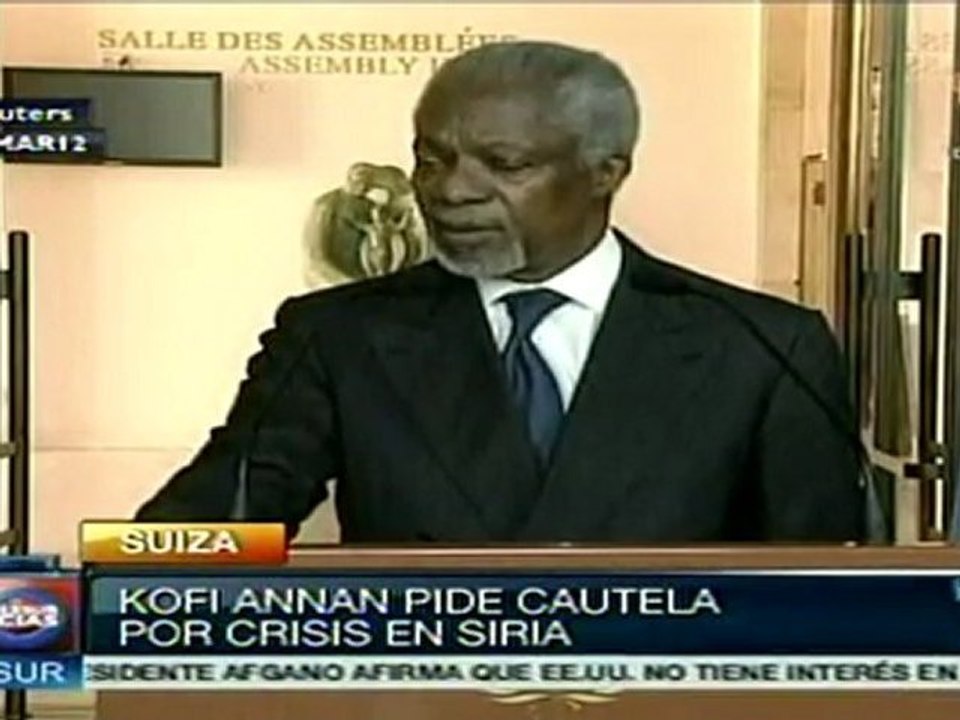 Kofi Annan pide cautela por crisis en Siria