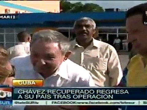 Raúl Castro despidió a Chávez en Cuba