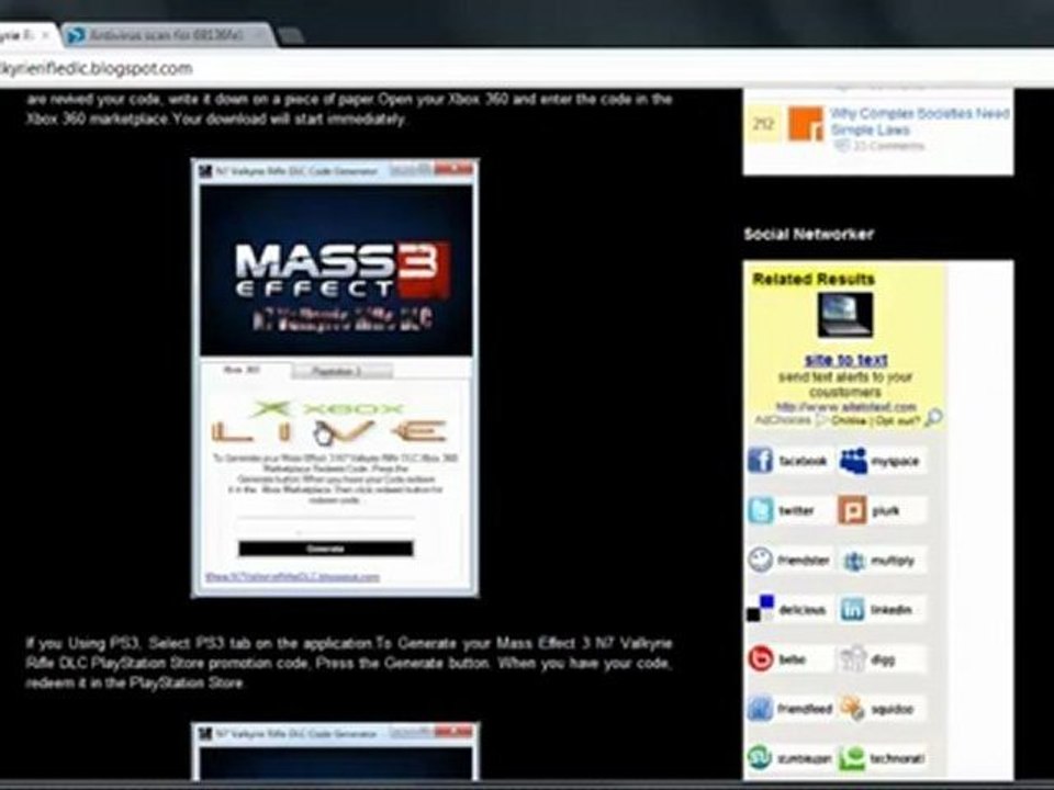 Mass Effect 3 N7 Valkyrie Rifle DLC Codes Free Giveaway