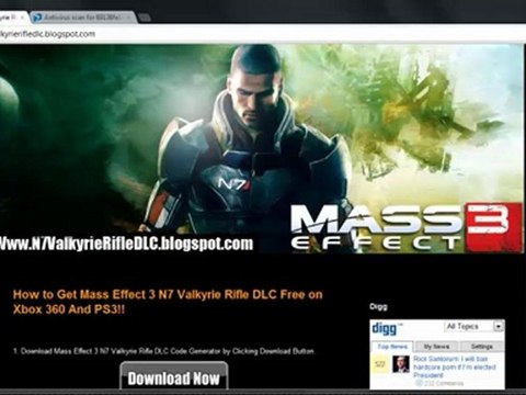 Mass Effect 3 N7 Valkyrie Rifle DLC Redeem Codes Free