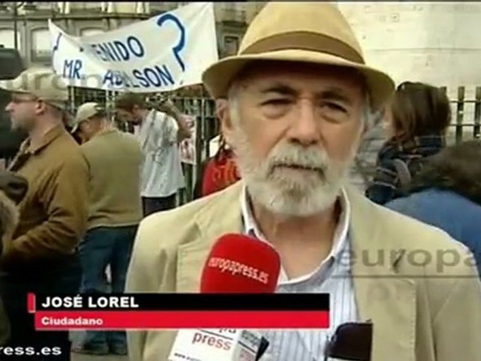 Concentración en contra del proyecto "Eurovegas"