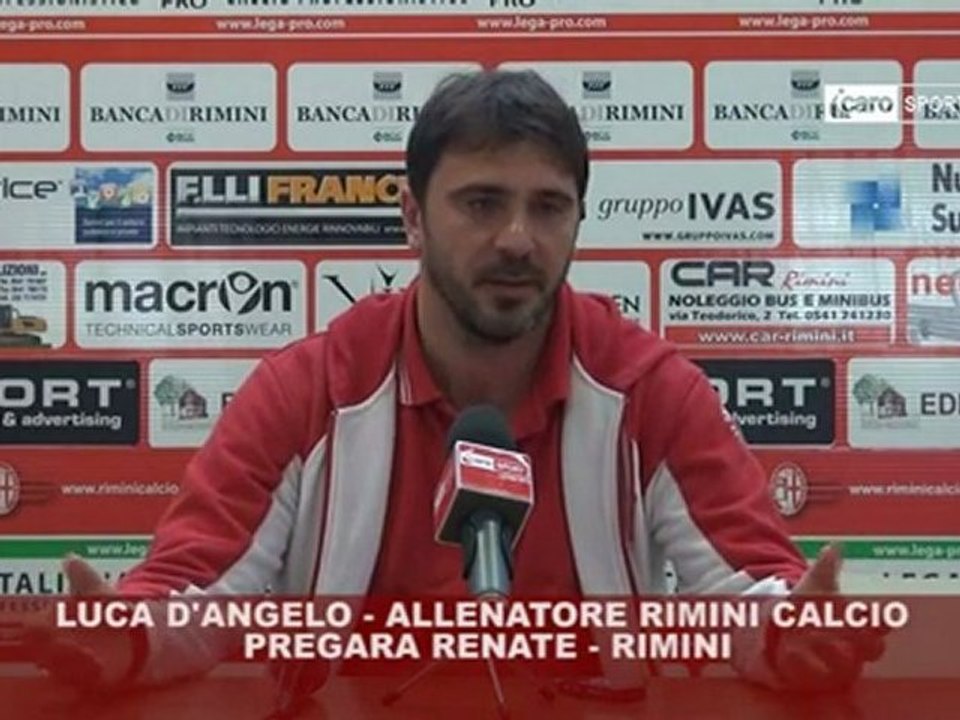 Icaro Sport. Renate-Rimini, il prepartita di Luca D'Angelo