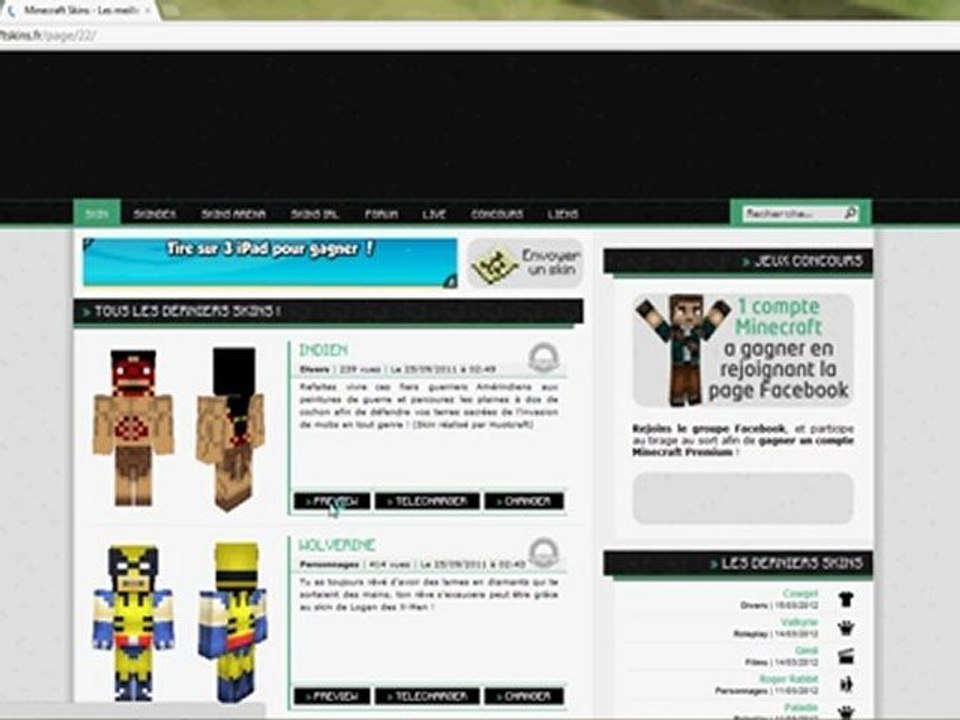 tutoriel minecraft: comment mettre un skin