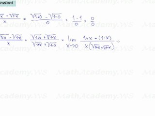 limiti con radicali forma indeterminata 0 su 0