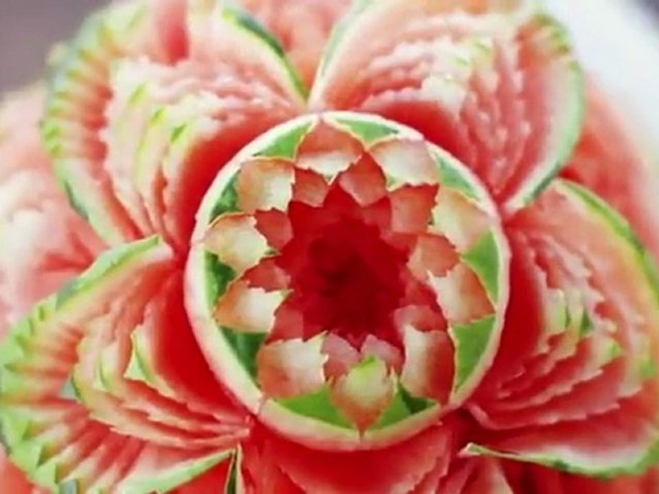 Sculpture sur pastèque (Mandala)