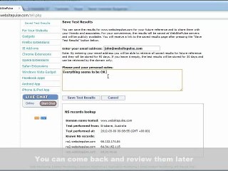 Free Test Tools - Free NS Records Lookup