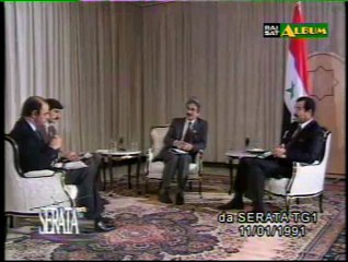 Iraq'91:Vespa intervista S.Hussein che smaschera veri criminali