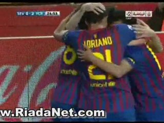 الدورى الاسبانى --اهداف برشلونه 2-0 اشبيليه @RiadaNet.com