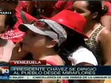 Presidente Chávez se dirigió al pueblo desde Miraflores