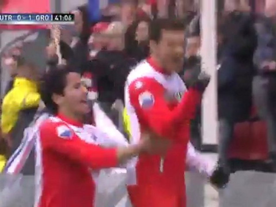 42' Doelpunt Edouard Duplan, FC Utrecht - FC Groningen, 1-1