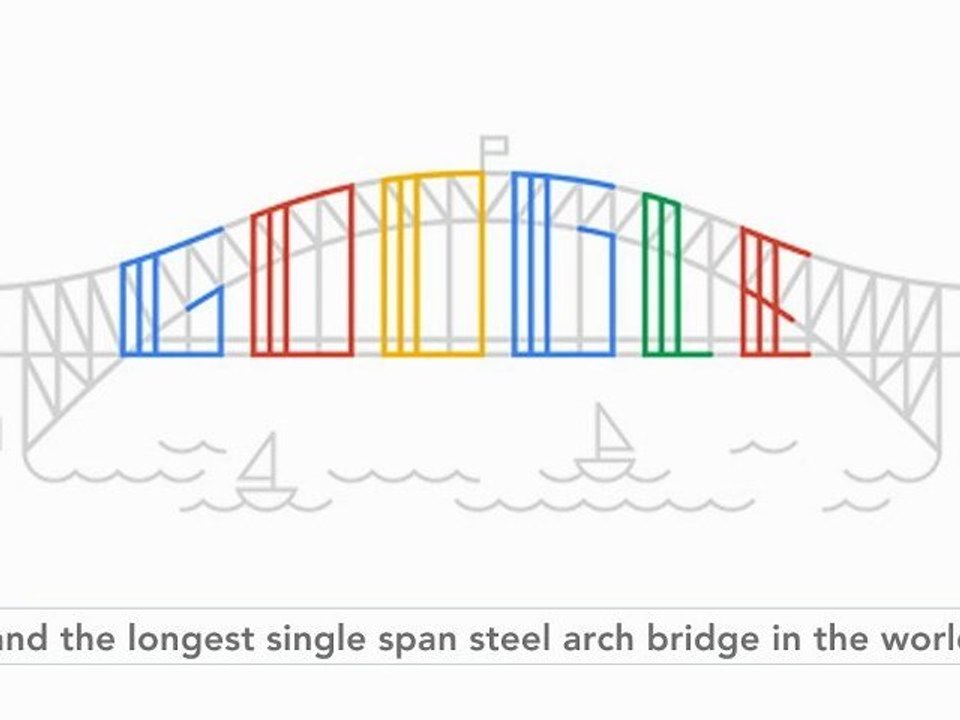 Google Doodle for Sydney harbour bridge