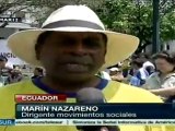 Movimientos sociales apoyan al presidente Rafael Correa