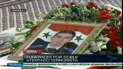 Funerales por doble atentado terrorista en Damasco