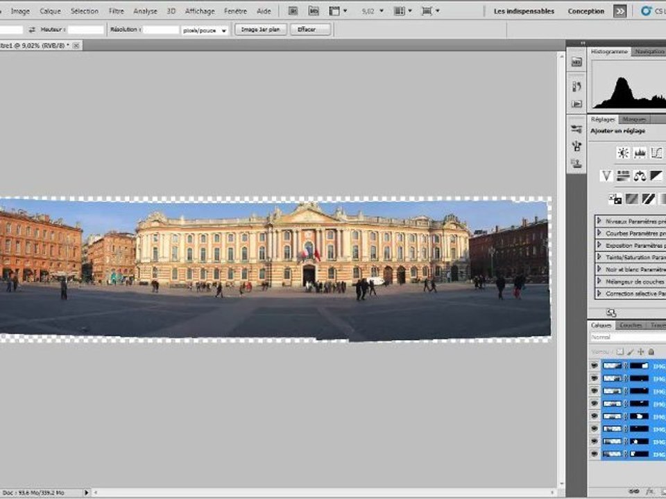Tuto: faire un panoramique sans déformations photoshop cs5