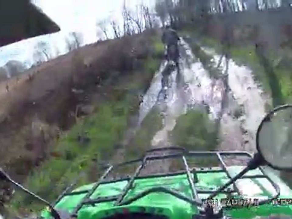 kawasaki brute force 650 et yamaha 125 dtre en foret