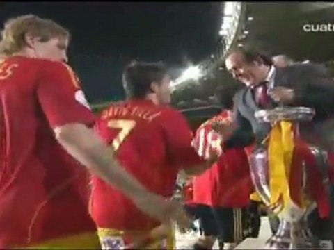 Alemania 0-1 Espana. Final Eurocopa 2008. Gol y Celebracion