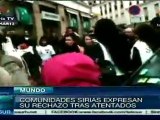 Comunidades sirias expresan su rechazo tras atentados