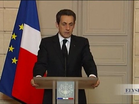 Déclaration de N. Sarkozy à la presse