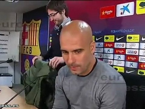 Pep Guardiola en la Ciutat Esportiva