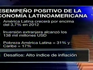 Economía de AL crecerá 3.7% en 2012 según la CEPAL