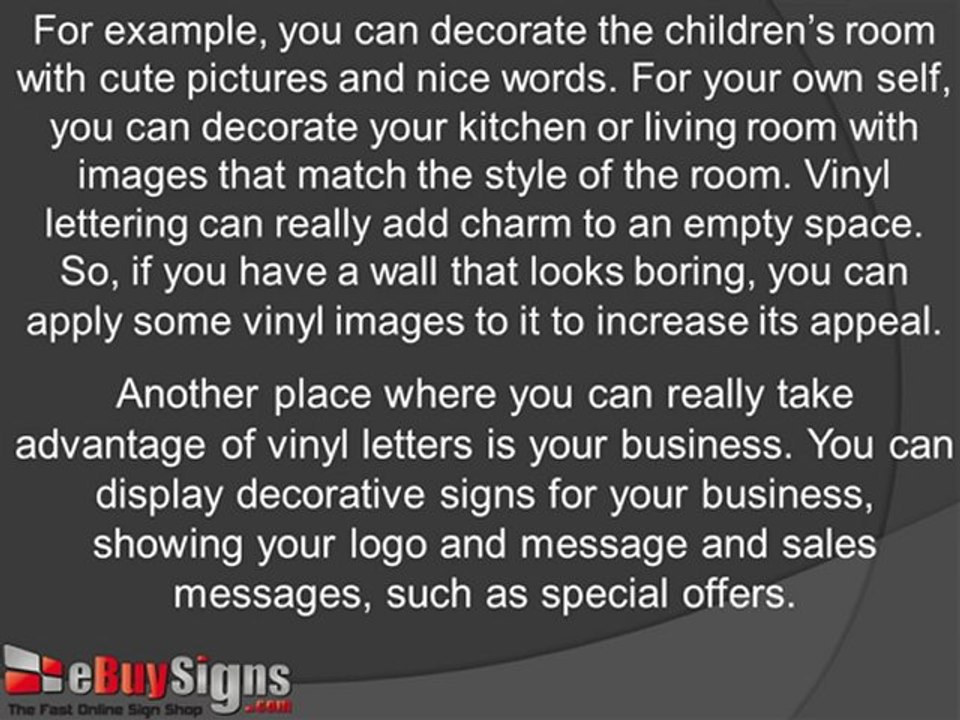 How to Decorate with Vinyl Lettering