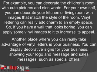 How to Decorate with Vinyl Lettering