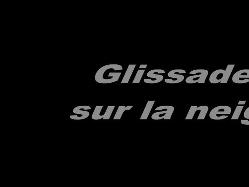 Glissade sur la neige