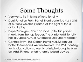 What We Thought About The Canon Pixma MX882