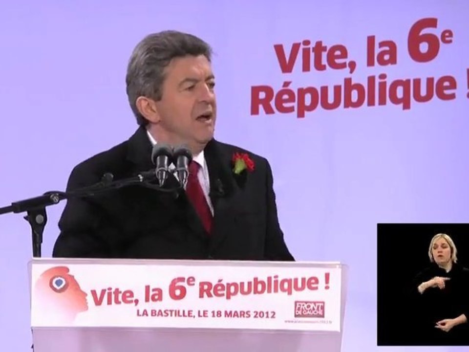 Le discours de Mélenchon à la Bastille