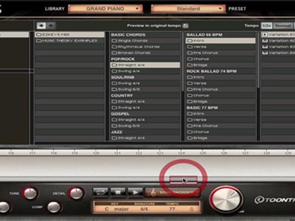 TEST MAO : Ezkeys Grand Piano de Toontrack