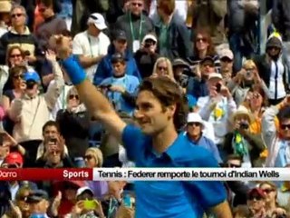 Federer remporte le tournoi d’Indian Wells