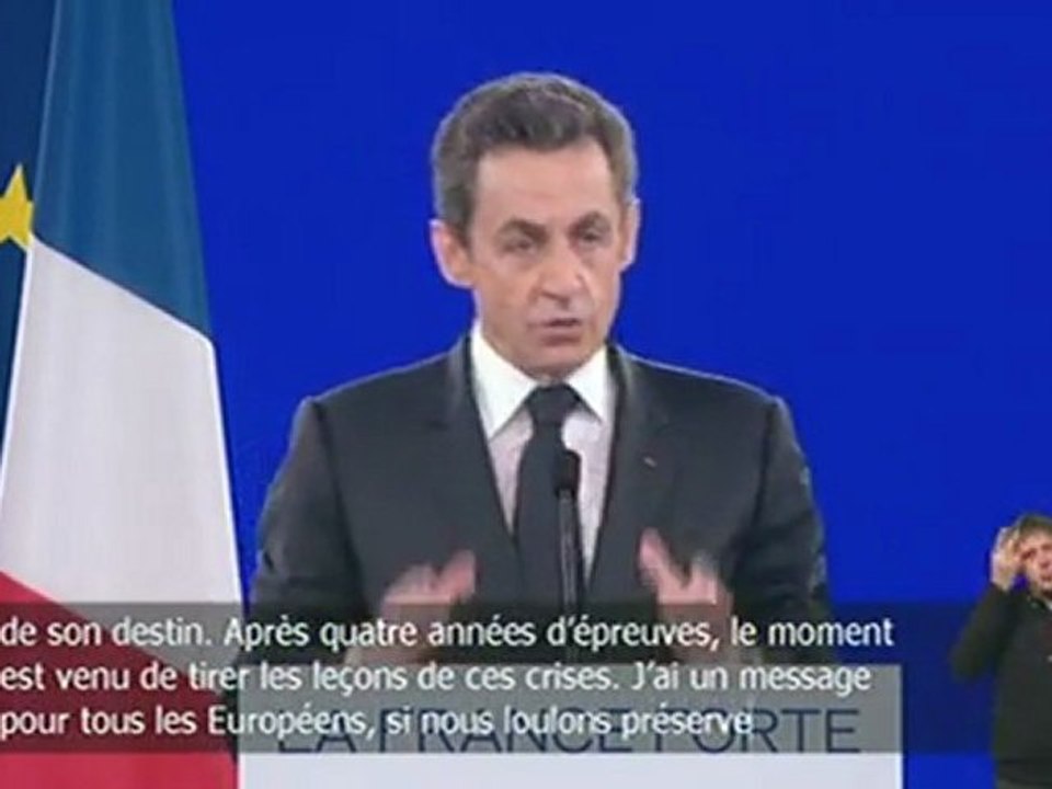 Le discours de Nicolas Sarkozy à Villepinte