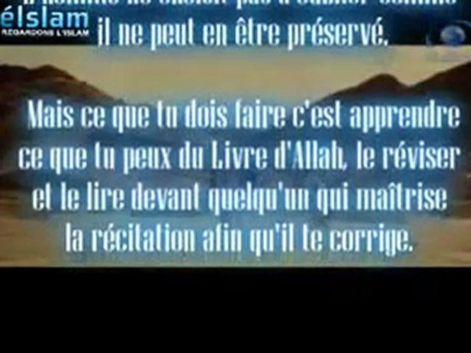 LA MEMORISATION DU SAINT CORAN