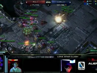 viOLet vs. Polt Baneling Bomb durant la Lone Star Clash