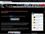 Mass Effect 3 From Dust DLC Free Redeem Codes Xbox 360 - PS3